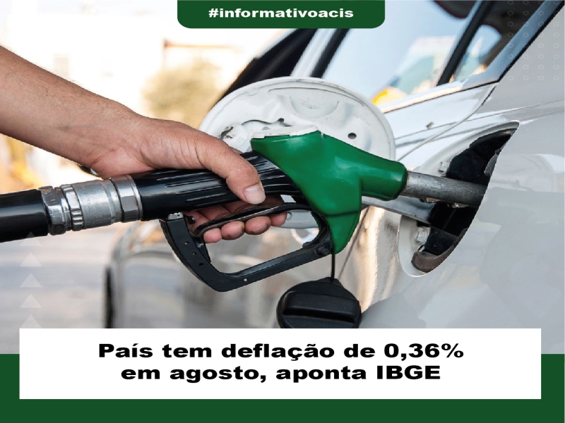Notícia: País tem deflação de 0,36% em agosto, aponta IBGE