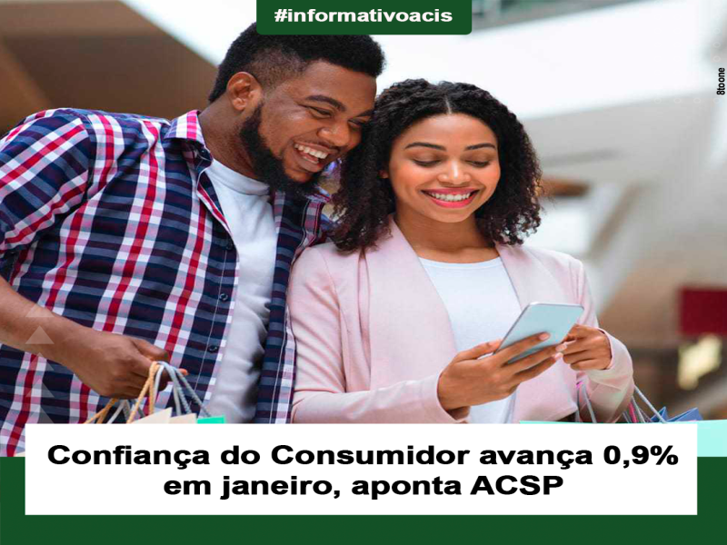 Notícia: Confiança do Consumidor avança 0,9% em janeiro, aponta ACSP