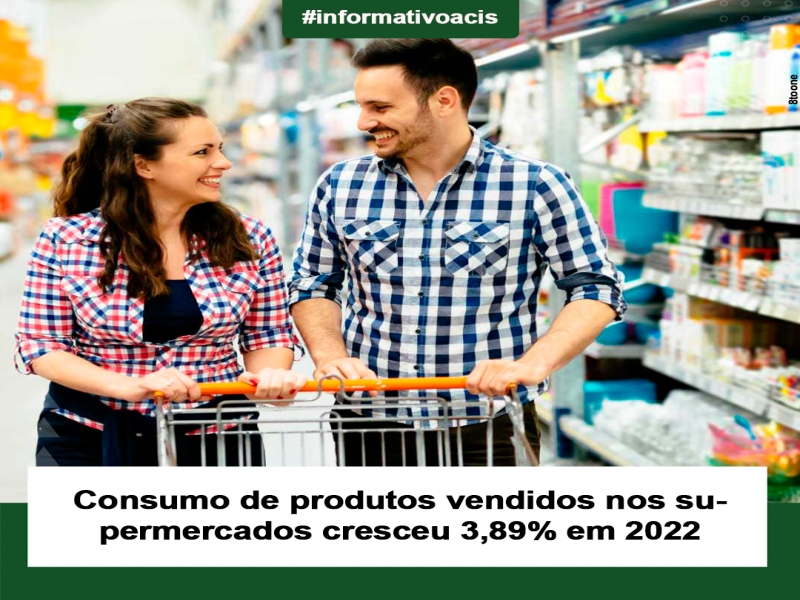 Notícia: Consumo de produtos vendidos nos supermercados cresceu 3,89% em 2022