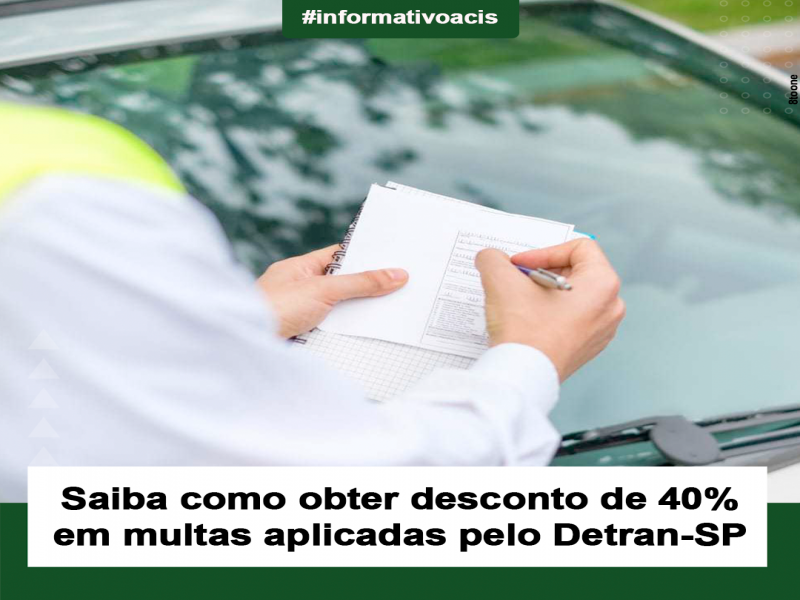 Notícia: Saiba como obter desconto de 40% em multas aplicadas pelo Detran-SP