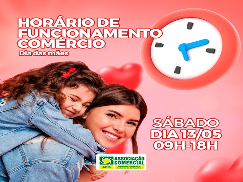 Notícia: Comércio de Sertãozinho terá funcionamento especial neste sábado, 13, véspera do Dia das Mães