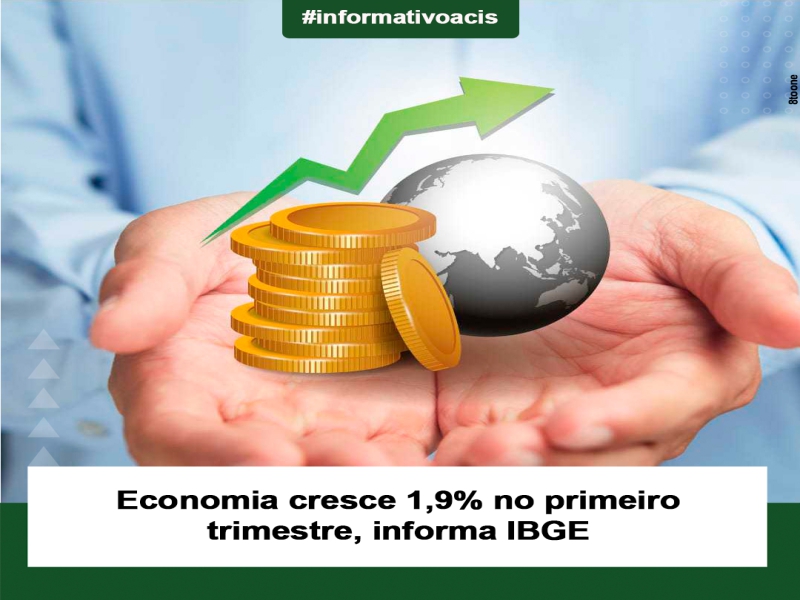 Notícia: Economia cresce 1,9% no primeiro trimestre, informa IBGE