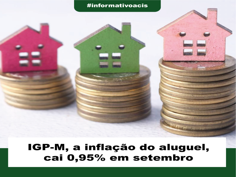 Notícia: IGP-M, a inflação do aluguel, cai 0,95% em setembro