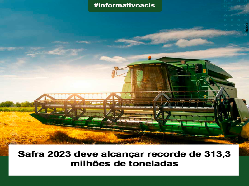 Notícia: Safra 2023 deve alcançar recorde de 313,3 milhões de toneladas