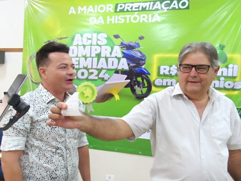 Notícia: Campanha ACIS Compra Premiada 2024 realiza seu primeiro sorteio