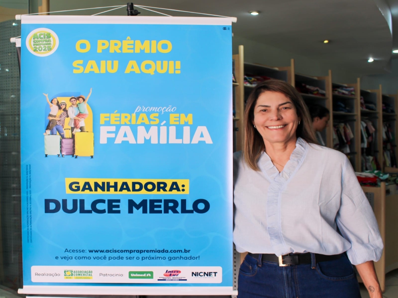 Notícia: ACIS oficializa a entrega do prêmio principal da promoção Férias em Família