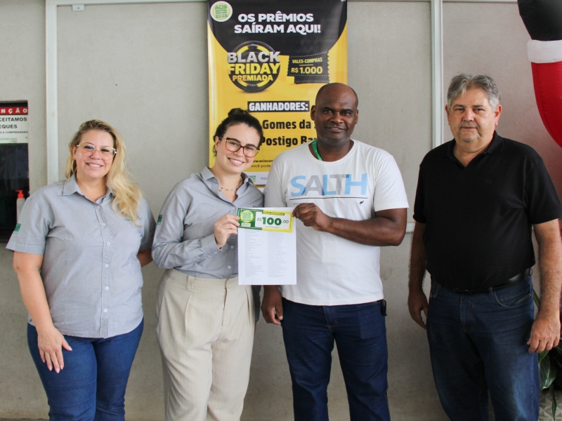 Notícia: Promoção Black Friday Premiada: consumidores contemplados recebem seus vales-compras