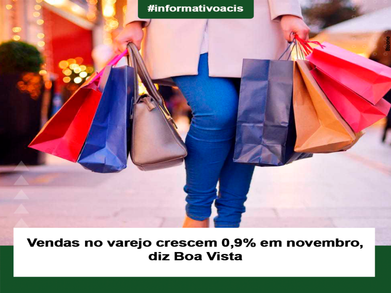 Notícia: Vendas no varejo crescem 0,9% em novembro, diz Boa Vista